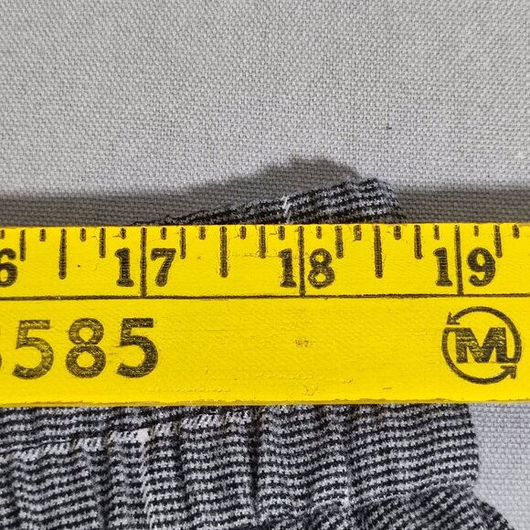 Anne Klein elastic waist pull on pants women's size XL grey chequered baggy - Picture 10 of 14